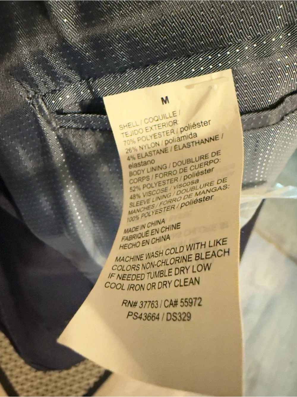 Perry Ellis Dark Navy Single-Button Sport Coat